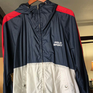 Vintage Polo Sport Light Jacket Wind Braker Large
